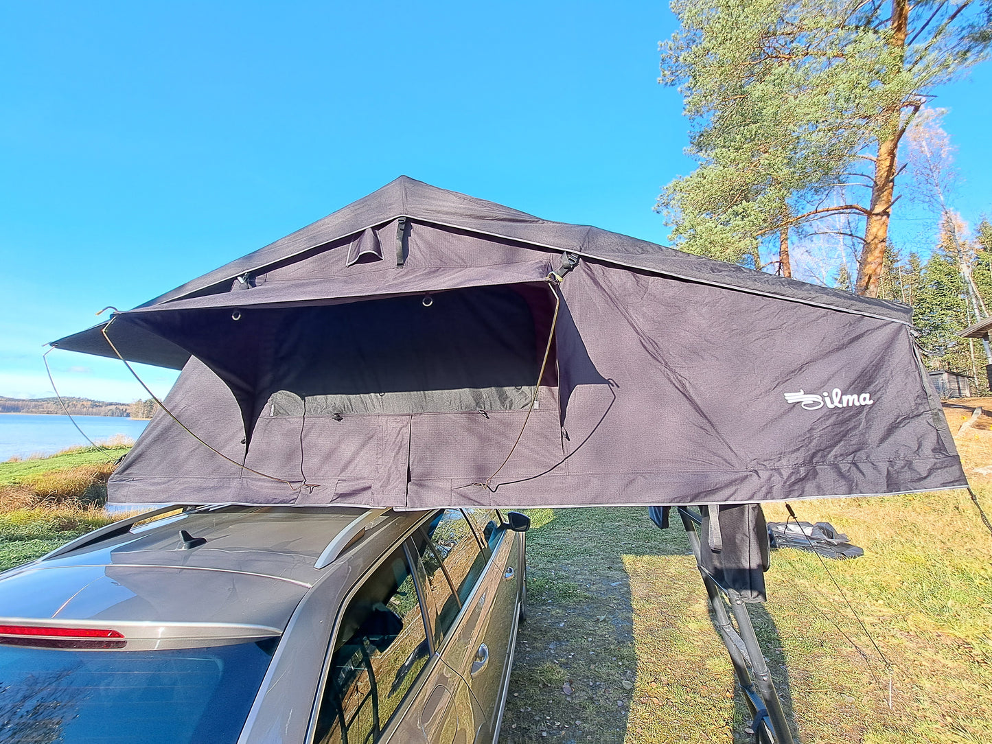 Auton kattoteltta ILMA pitkä 1.6 MUSTA