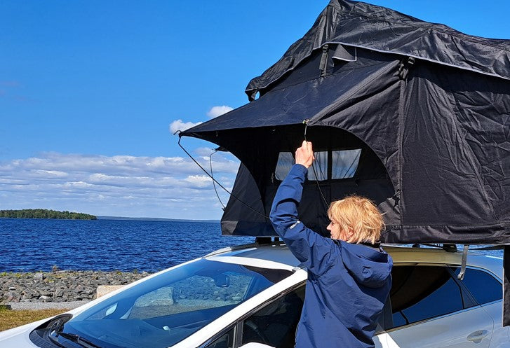 Auton kattoteltta ILMA pitkä 1.6 MUSTA