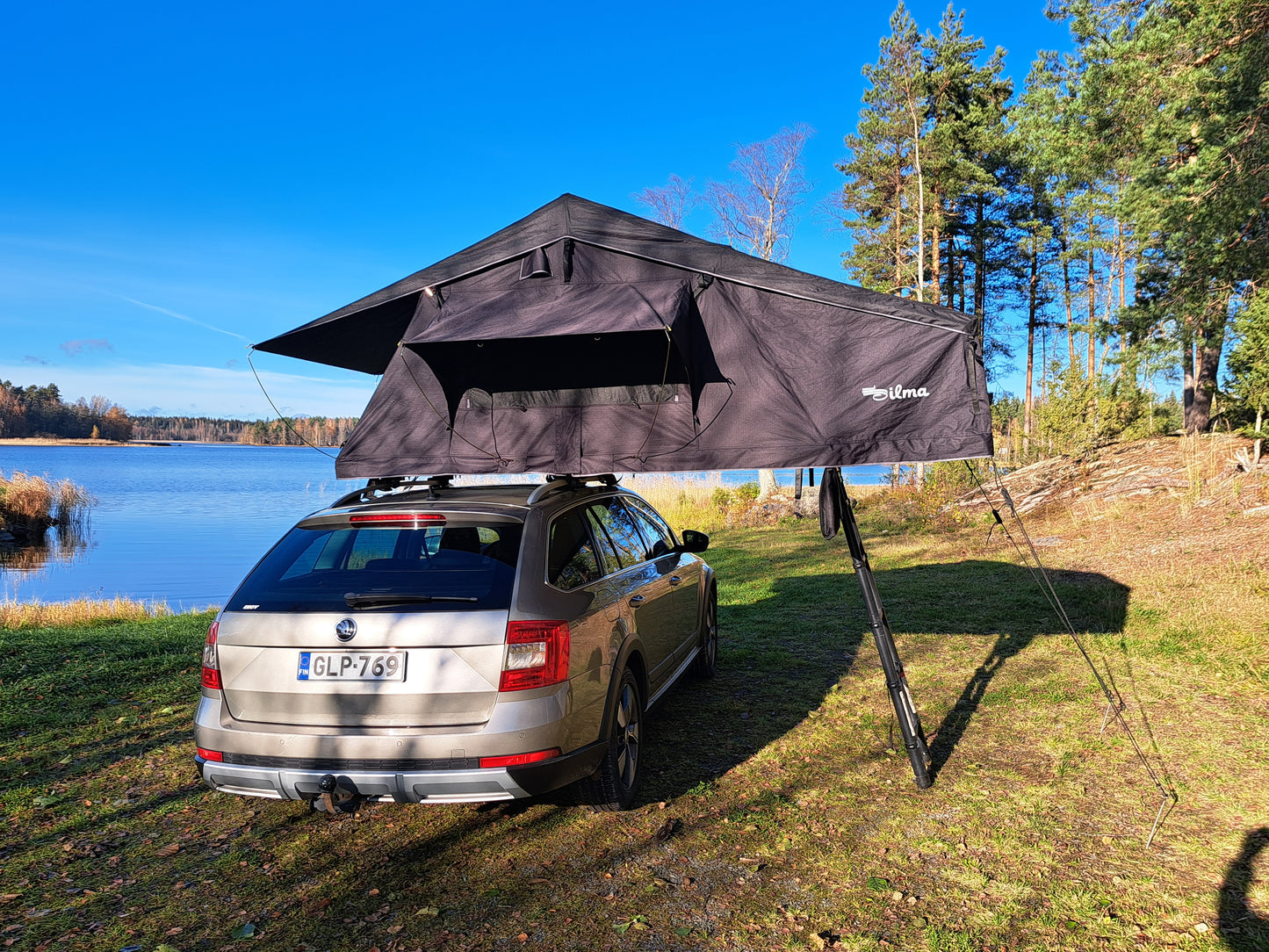 Auton kattoteltta ILMA pitkä 1.6 MUSTA