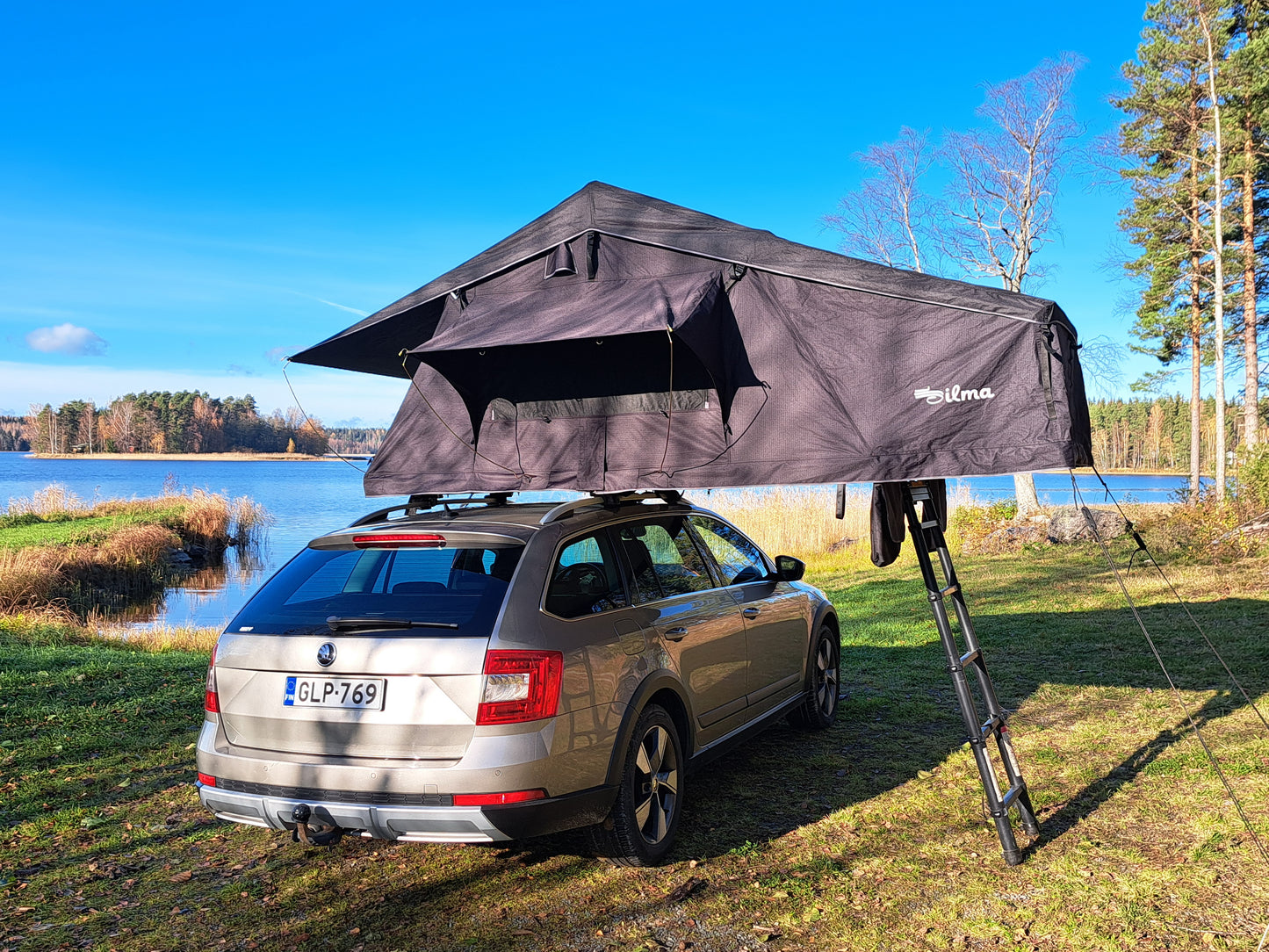 Auton kattoteltta ILMA pitkä 1.6 MUSTA